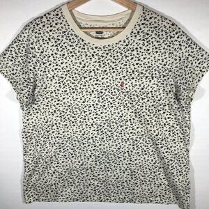 Levi's Perfect Crew Women's XL Off-White Short Sleeve T-Shirt